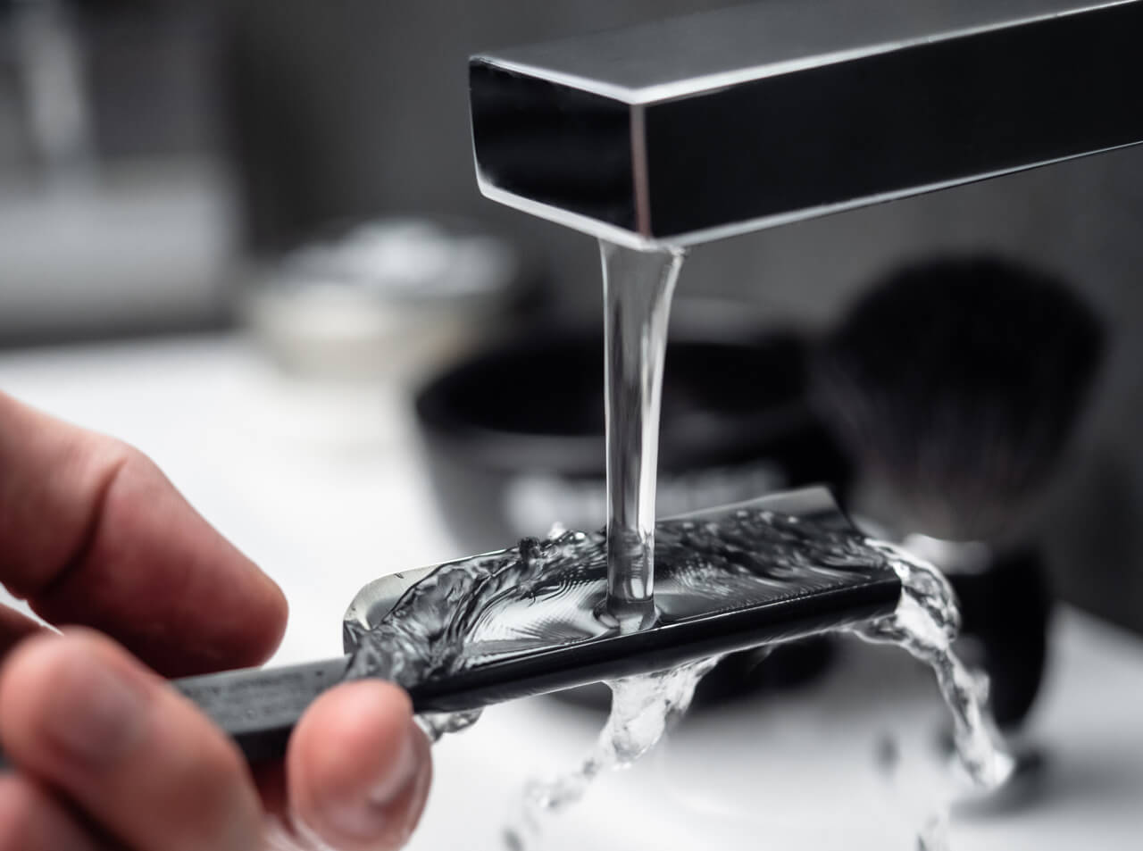 Boker Black Amboina Straight Razor 6/8&quot;.