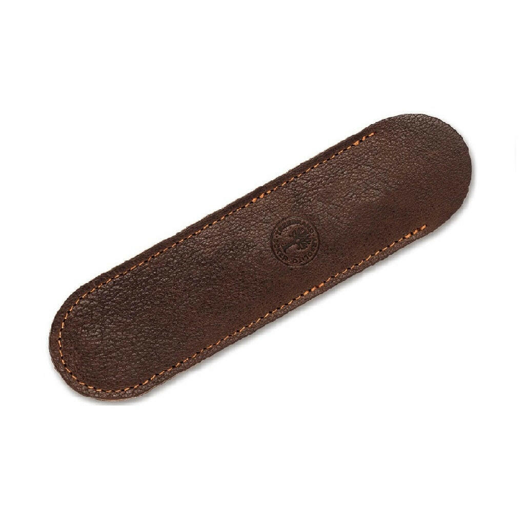 Boker Straight Dark Brown Leather Razor Sheath - Grown Man Shave
