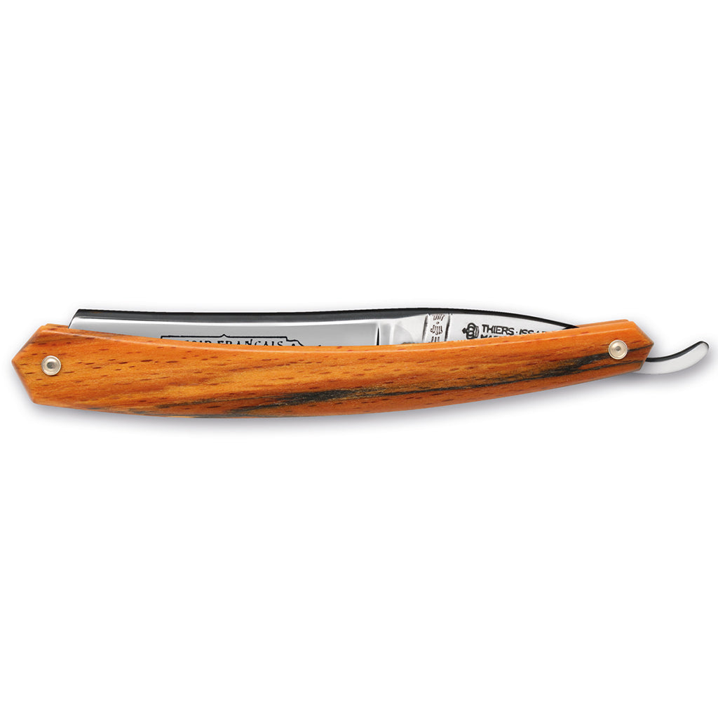 Thiers Issard 'Evide Sonnant Extra Garanti' Straight Razor 6/8" Orange Beech Wood Carbon Steel.