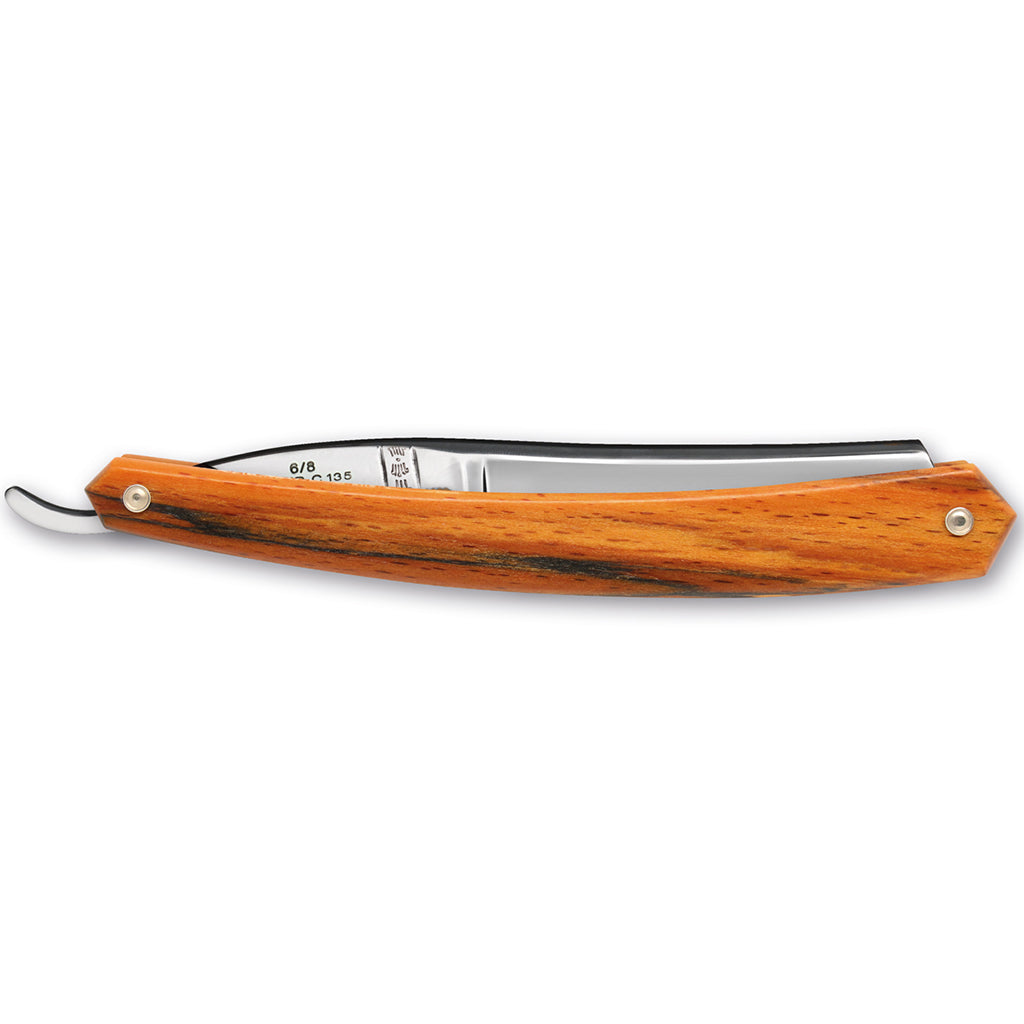 Thiers Issard 'Evide Sonnant Extra Garanti' Straight Razor 6/8" Orange Beech Wood Carbon Steel.